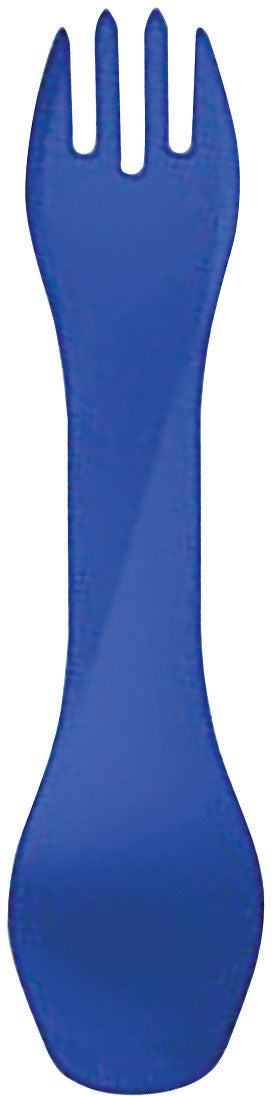 Blue humangear GoBites Uno single spoon-and-fork utensil
