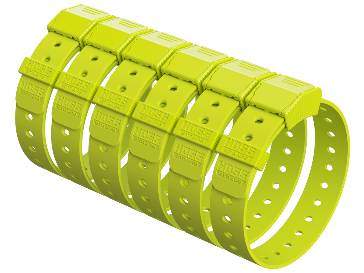 Hoss Straps Gear Straps 24-Inch - six bright yellow straps example, product view
