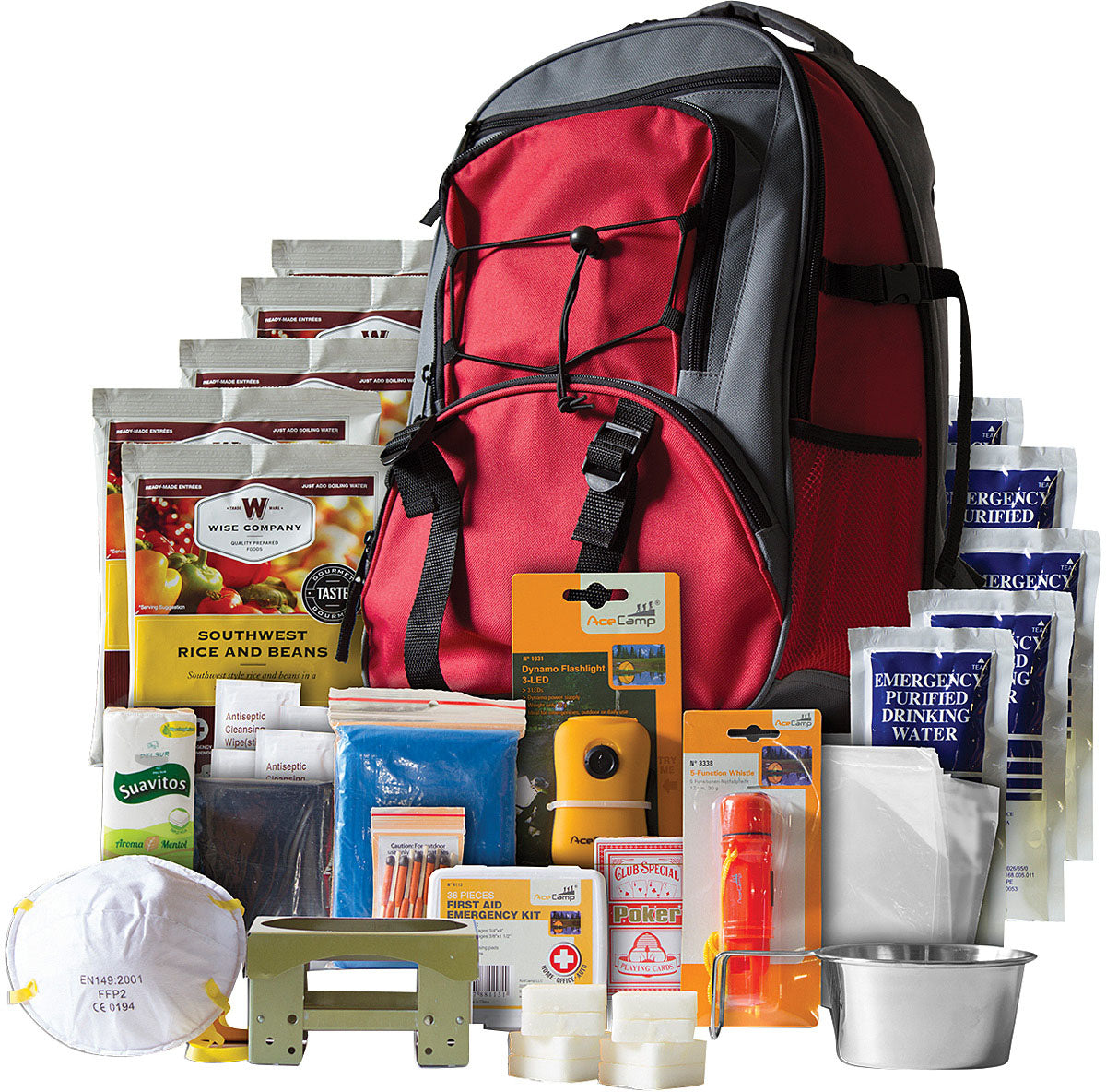 ReadyWise 5-Day Survival Backpack - Red