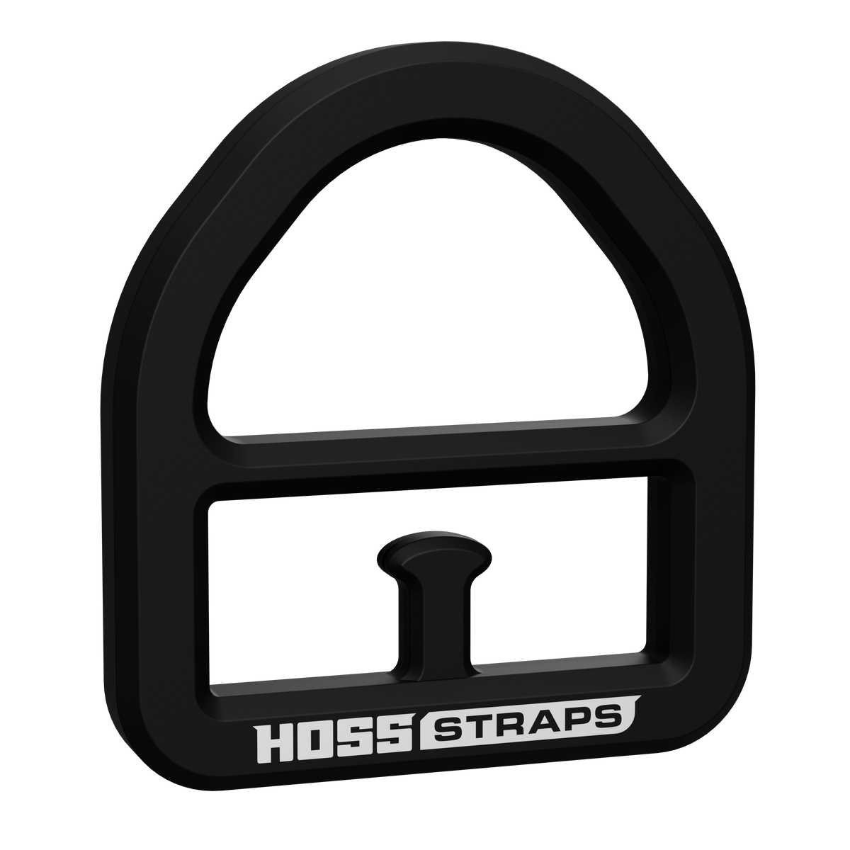 Hoss Straps 1 Inch Replacement Strap D-Ring - black D-ring attachment, front view