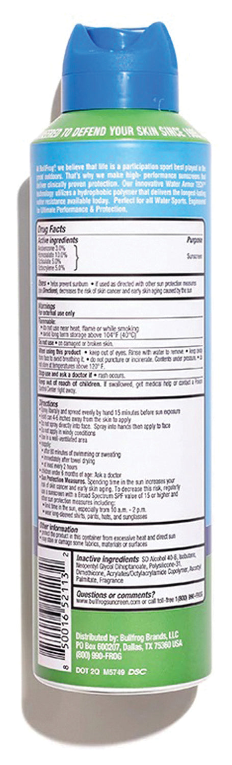 Bullfrog Quik Spray Sunscreen SPF 50 - 6 oz