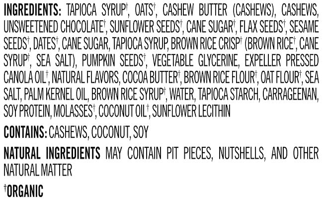 Ingredient and allergen information for PROBAR MEAL S'mores