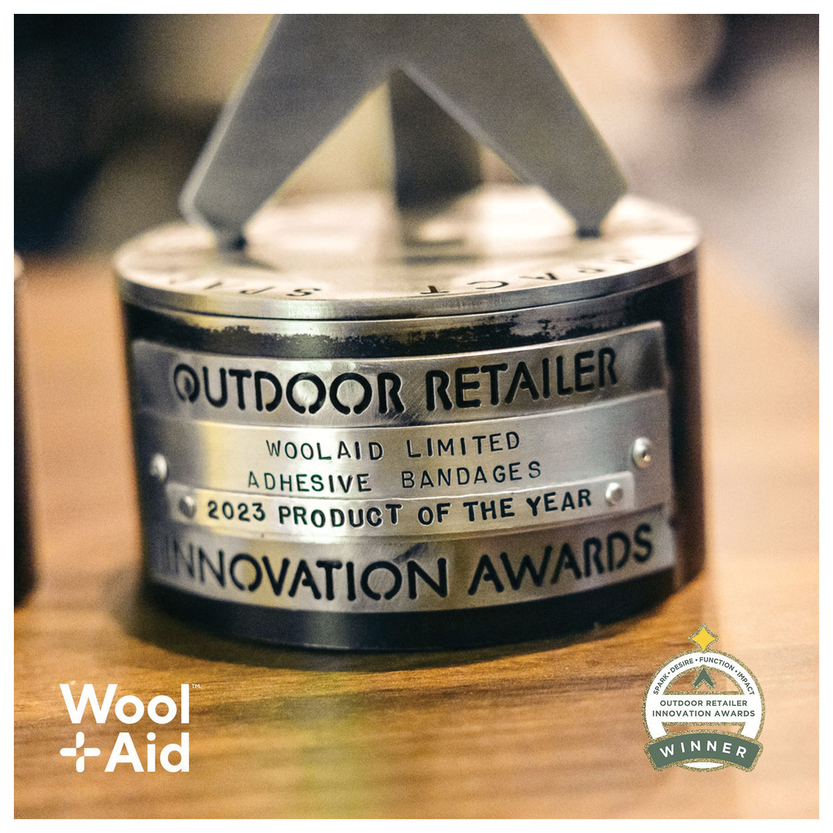 WoolAid adhesive bandages 2023 Outdoor Retailer Product of the Year award