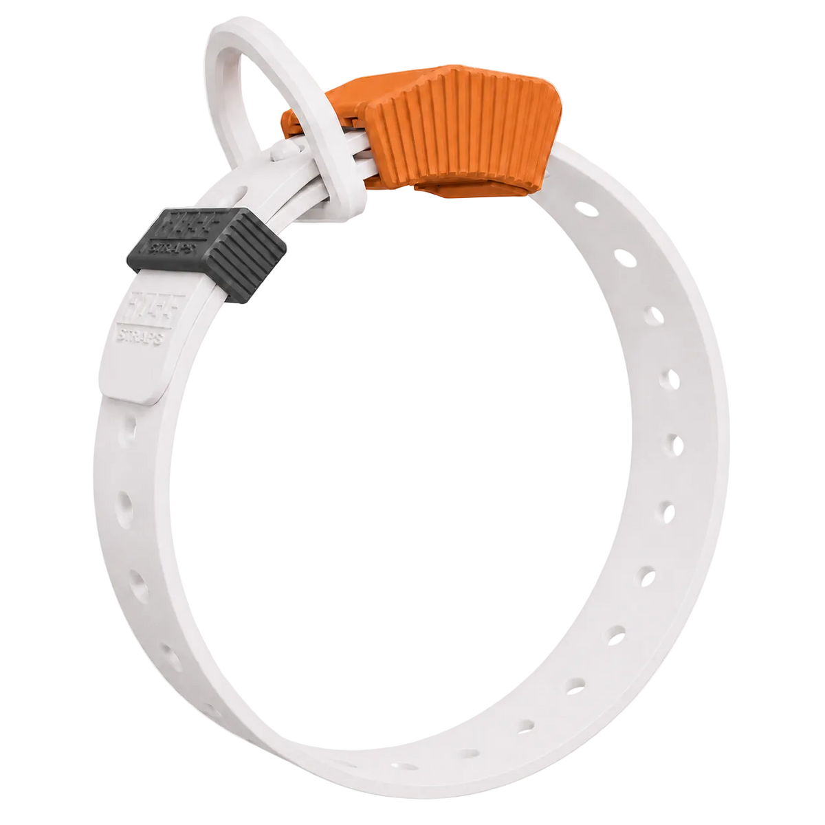 Hoss Straps FIELD COLLAR - white with orange buckle example, product view