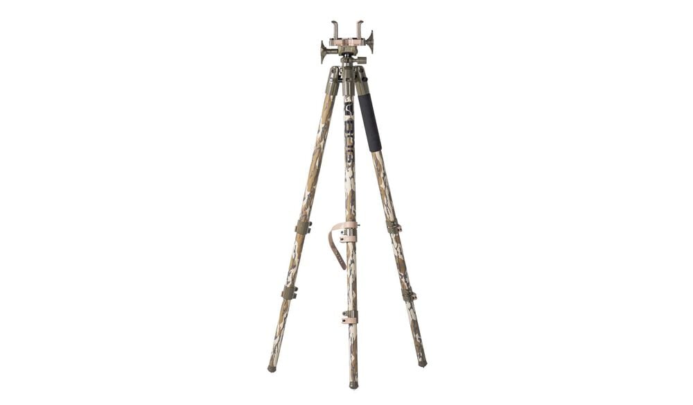 BOG Camo DeathGrip aluminum tripod in Mossy Oak Bottomland
