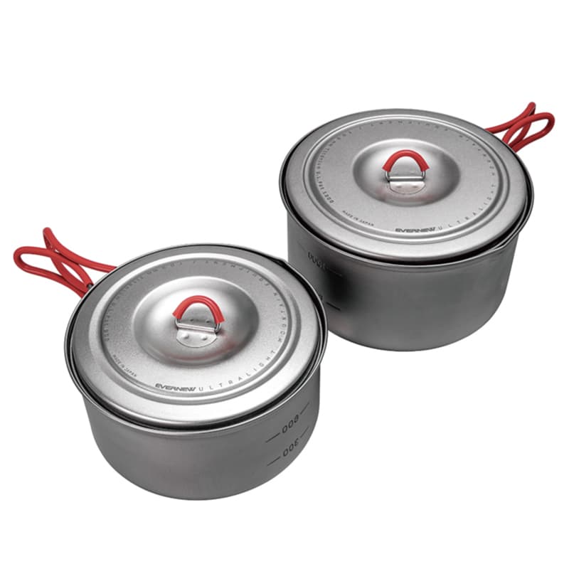 Evernew Ti U.L. Pot Set - 900 ml and 1300 ml - official manufacturer image 2