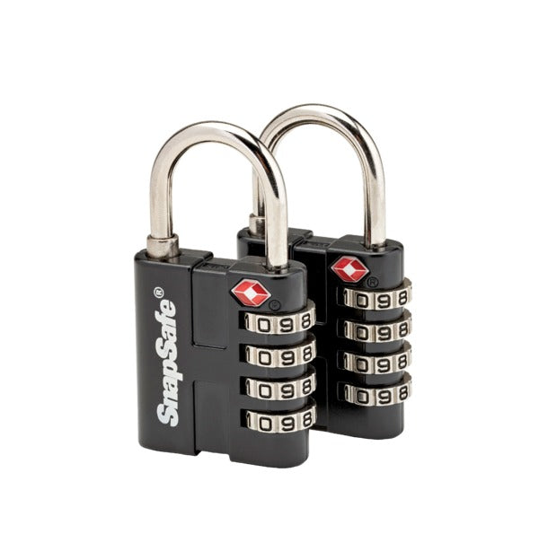 SnapSafe 76020 TSA four-digit padlocks, two-pack