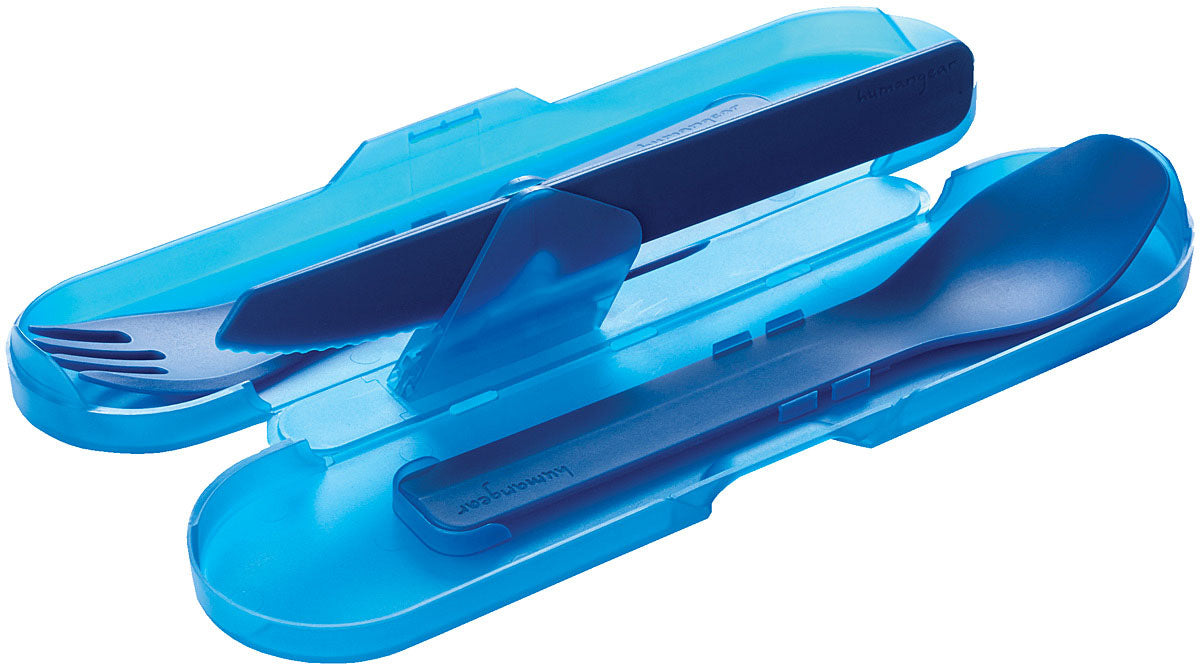 humangear GoBites Trio Travel Utensil Set, Blue