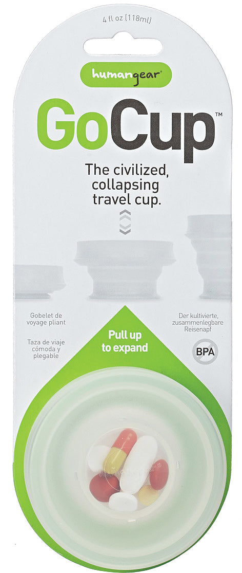 humangear GoCup Collapsible Cup - Small, 4 fl oz, Clear