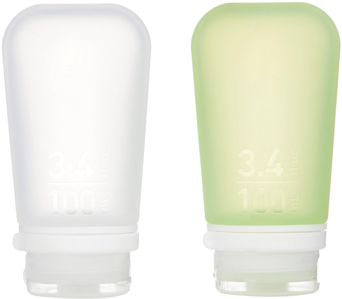 humangear GoTubb Containers - Large, 2 Pack, Clear & Green