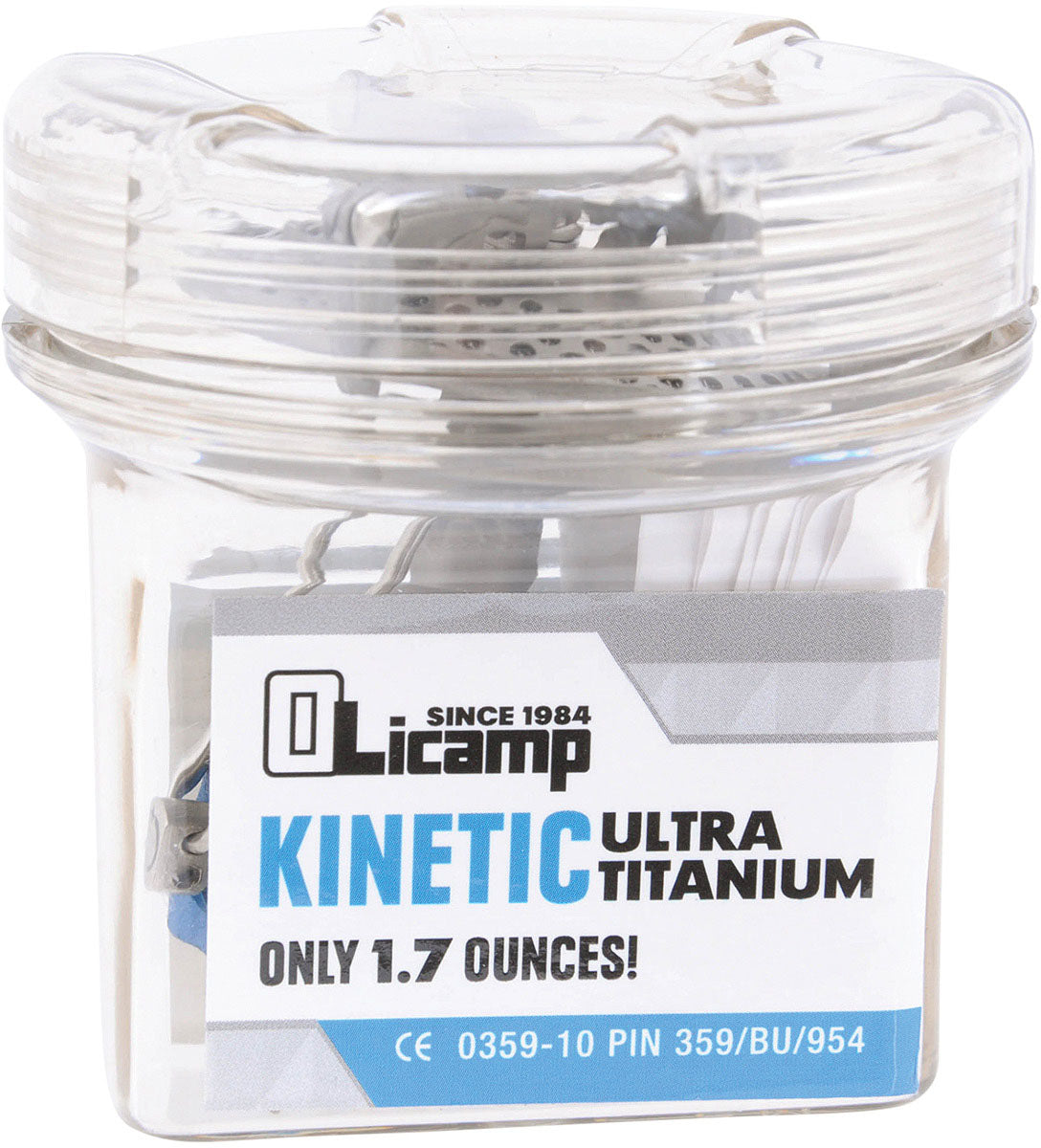 Olicamp Kinetic Ultra titanium stove in protective case