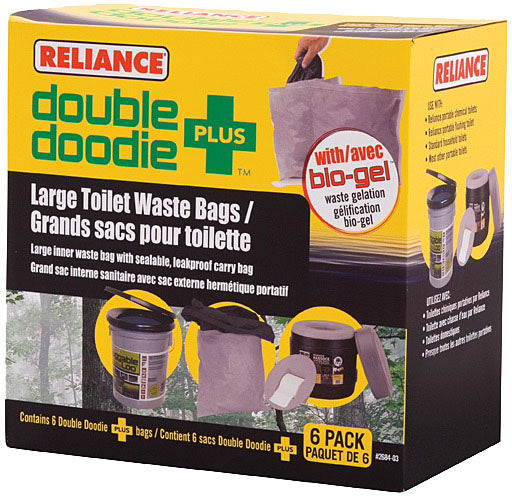 Reliance Double Doodie Plus Waste Bags - 6 Pack