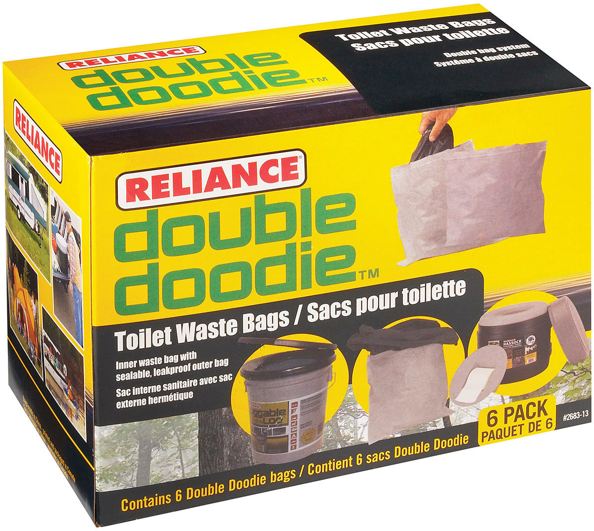 Reliance Double Doodie Waste Bags without Bio-Gel - 6 Pack