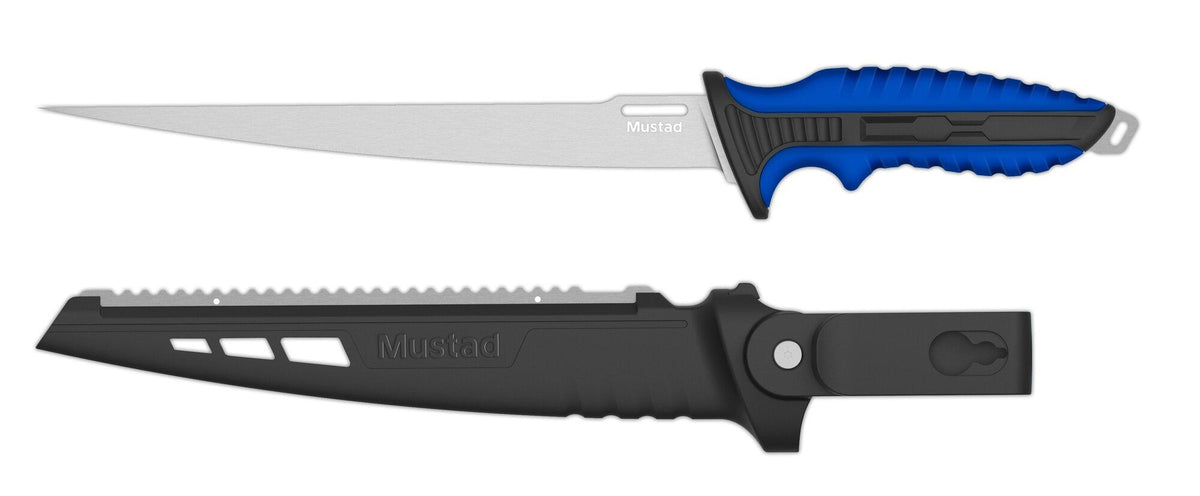 Mustad fillet knife sheath with scaler detail