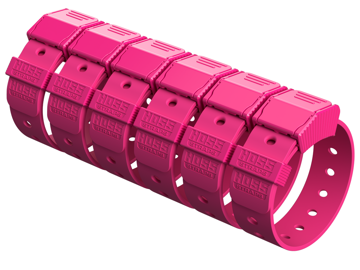 Hoss Straps Gear Straps 12-Inch - six pink straps example, product view