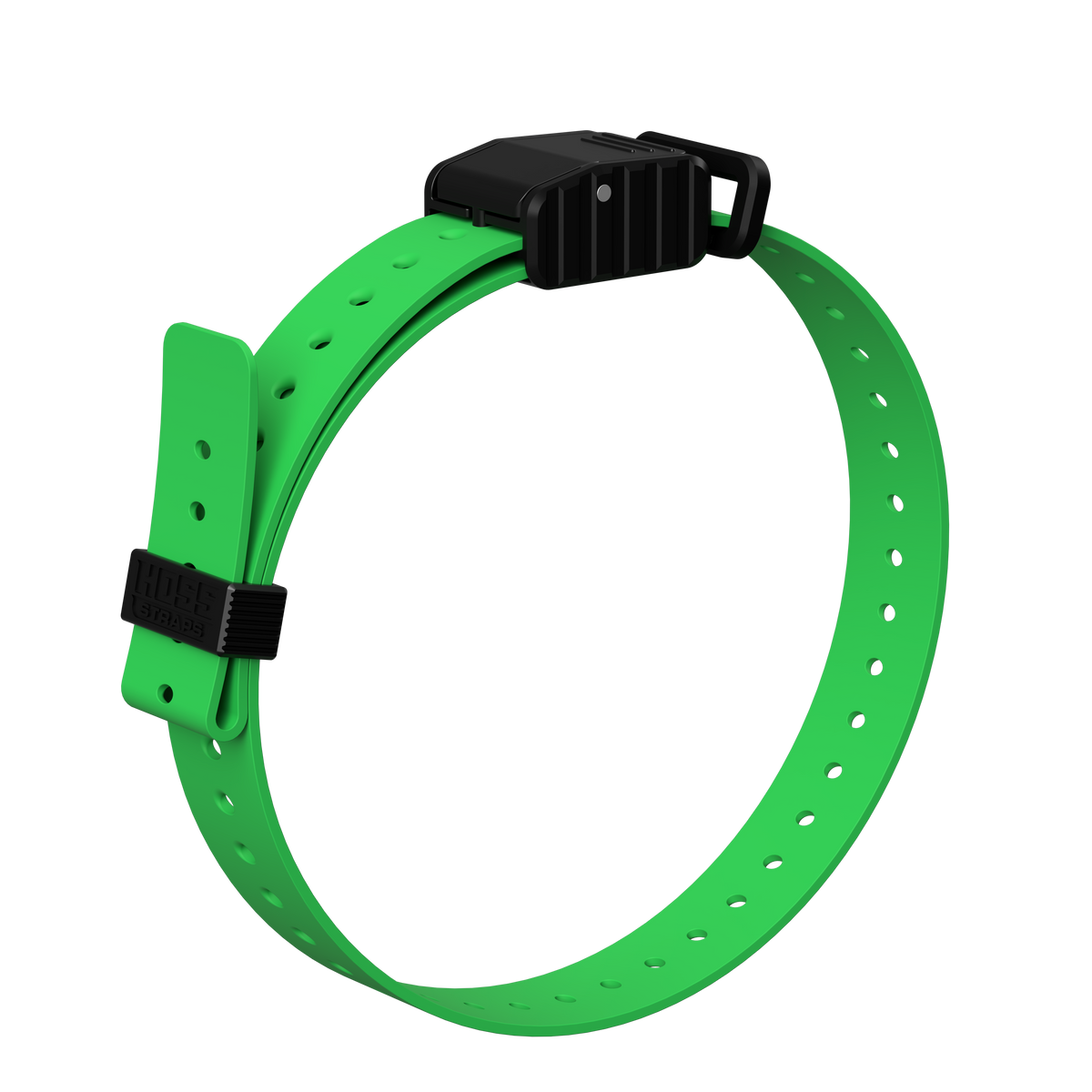 Hoss Straps 1" Replacement E-Collar Strap - bright green example, product view