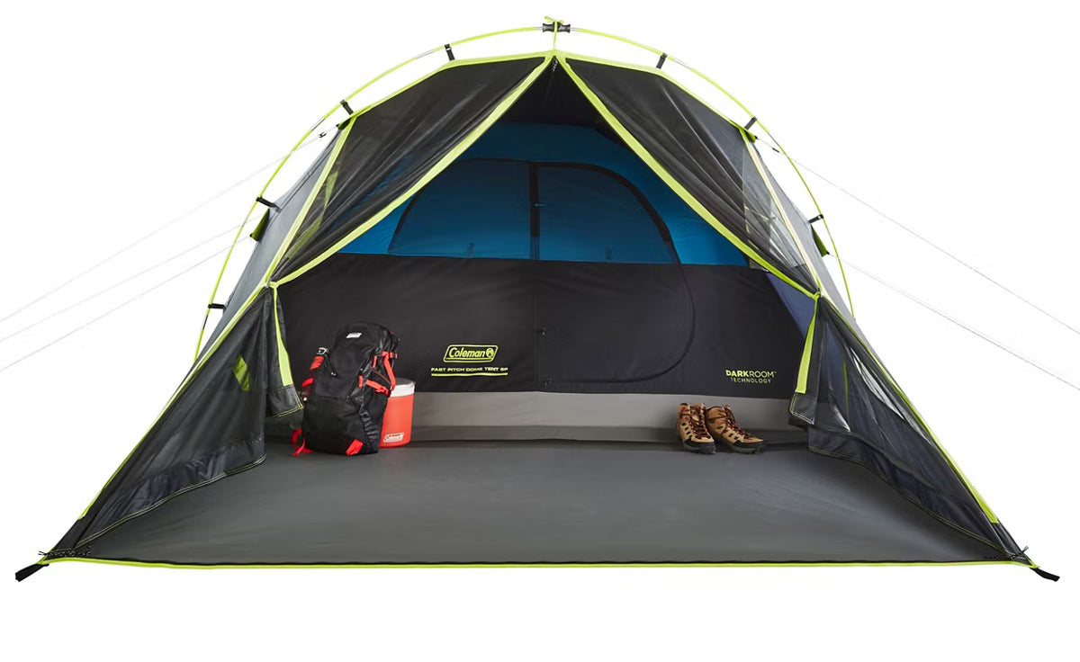 Coleman Carlsbad tent with the front doorway open