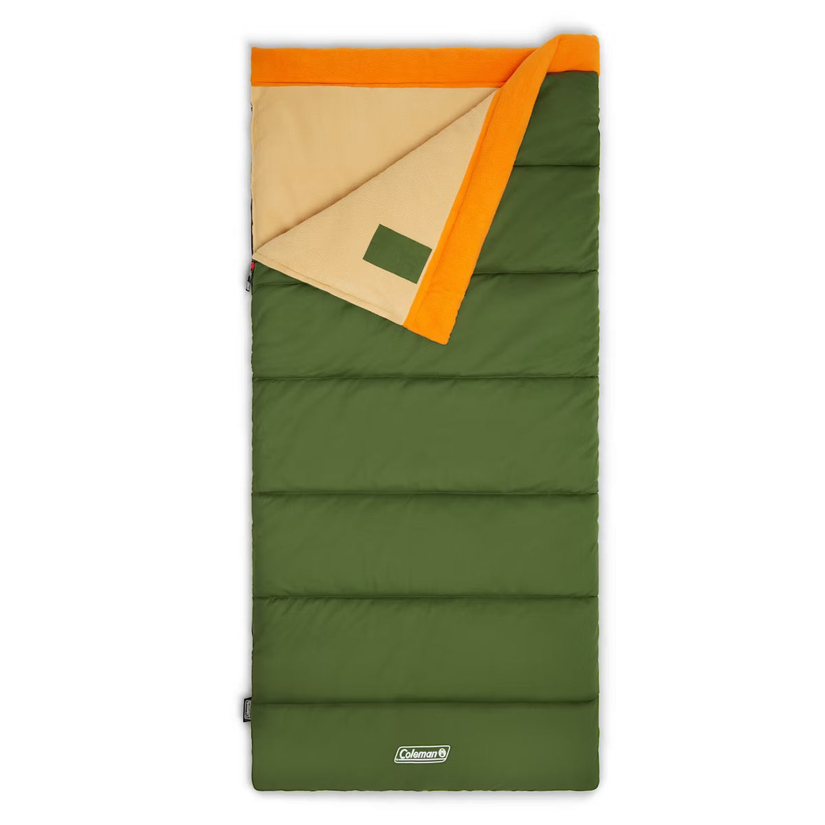 Coleman Big Game sleeping bag opened to show its lining