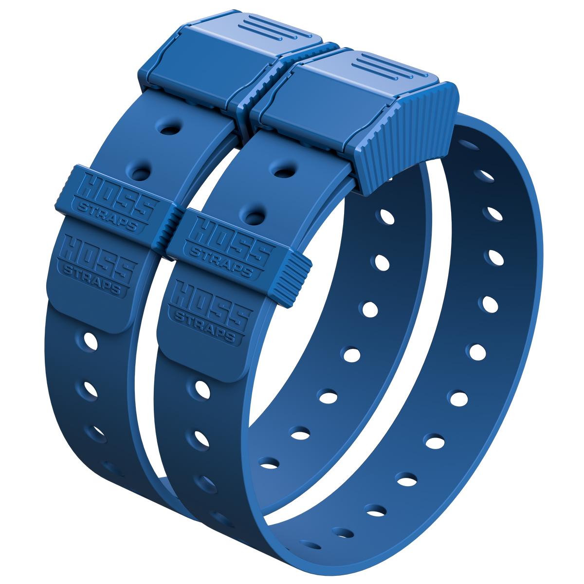 Hoss Straps Basic Bucket Strap Pack - two blue straps example, product view