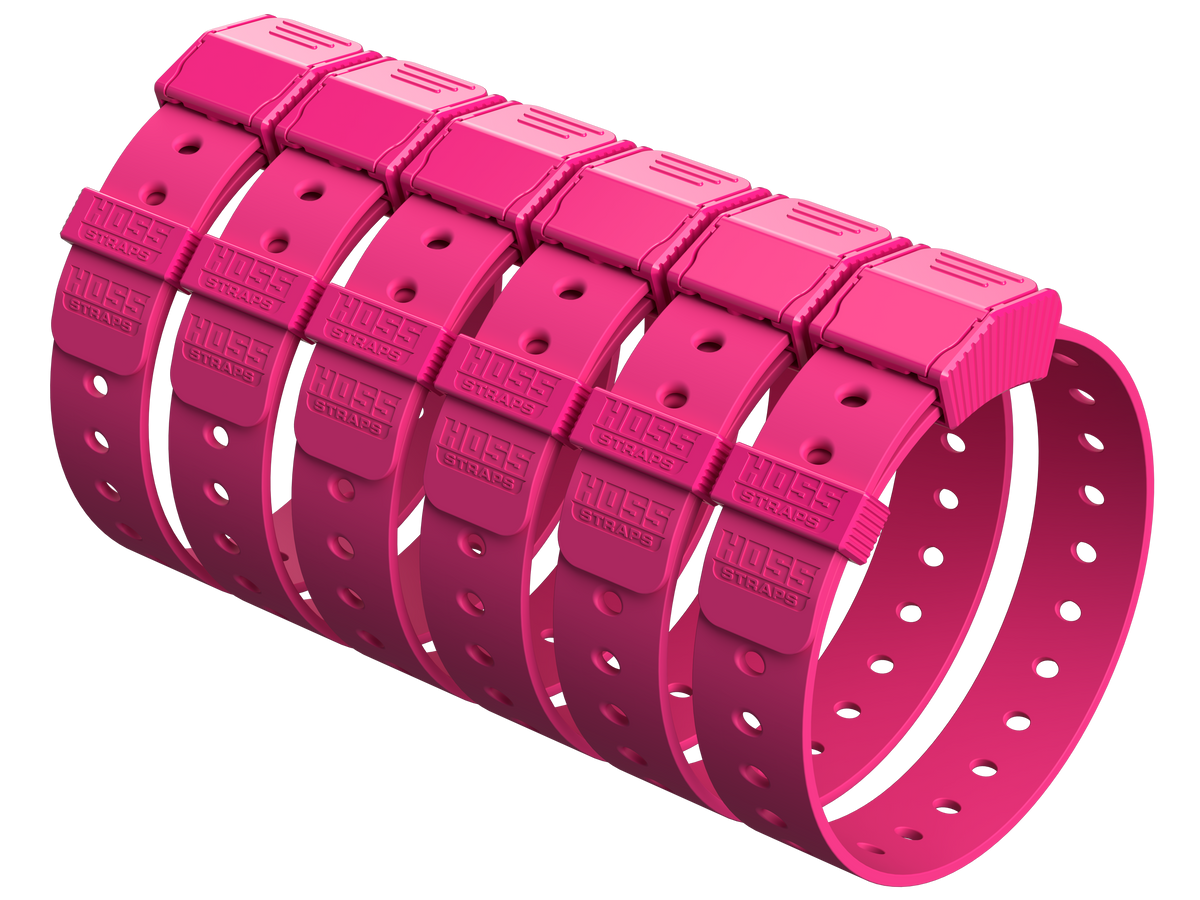 Hoss Straps Gear Straps 24-Inch - six pink straps example, product view