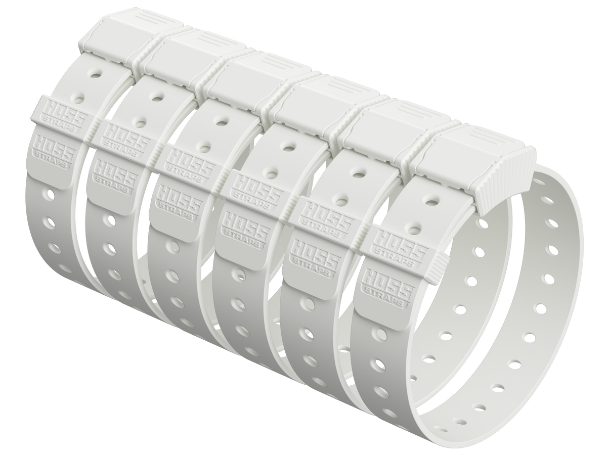 Hoss Straps Gear Straps 24-Inch - six white straps example, product view
