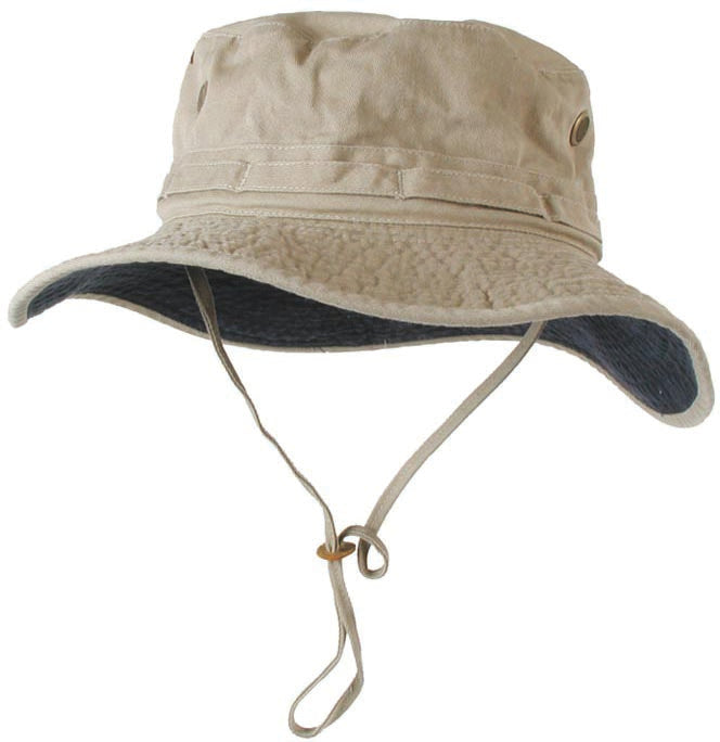 Dorfman Pacific Twill Boonie Hat - Khaki, Large