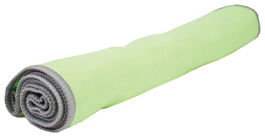 Frogg Toggs Chilly Pad Pro cooling towel rolled up in lime green