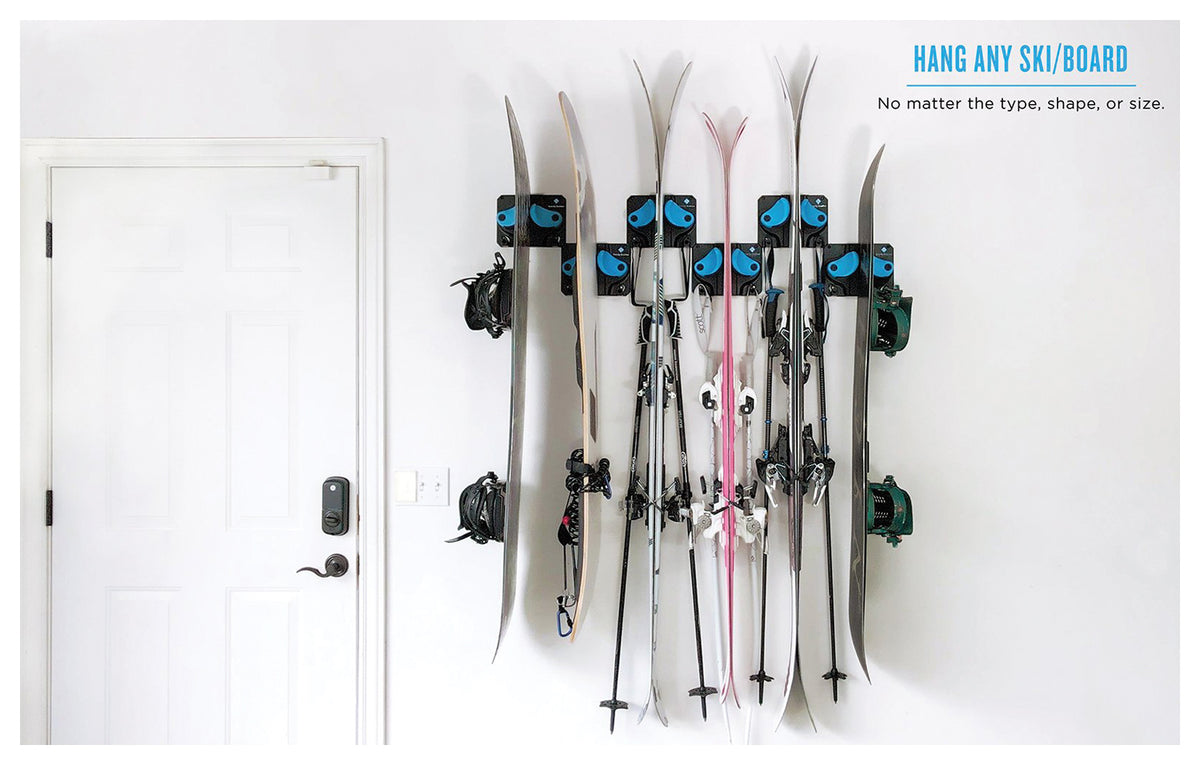 Gravity Grabber OG wall-mounted ski and snowboard storage rack