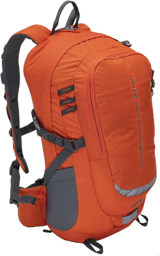 ALPS Mountaineering Hydro Trail 17L pack in Chili, angled front view