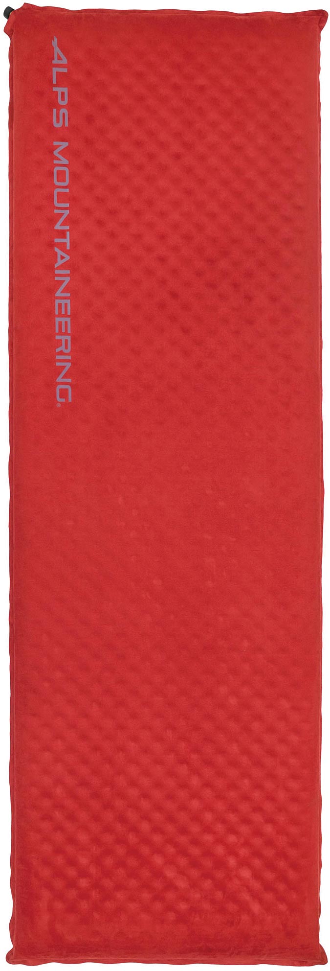 ALPS Mountaineering Apex Regular self-inflating pad in red, top view