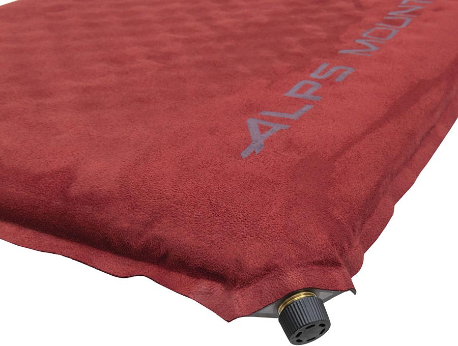 ALPS Apex pad corner showing the brushed fabric and brass valve