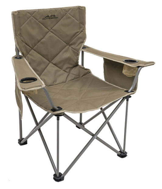 ALPS King Kong chair in Clay with quilted seat and back, two cup holders and side pockets
