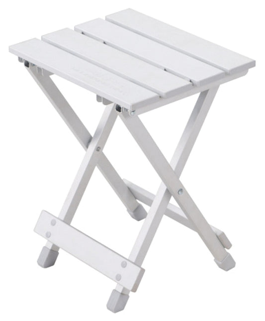 ALPS SideKick in Silver with slatted aluminum top and folding crossed legs