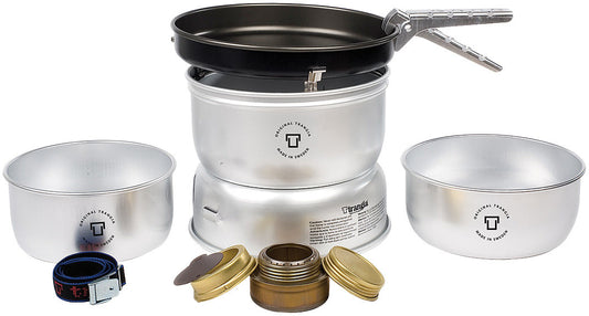 Trangia 25-3 UL kit with aluminum saucepans, nonstick frying pan and spirit burner