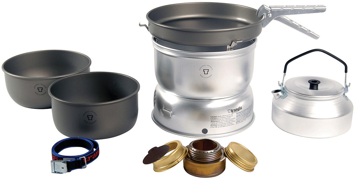 Trangia 25-8 UL/HA Alcohol Stove Kit with Kettle — spirit burner included; pictured gas burner is not included