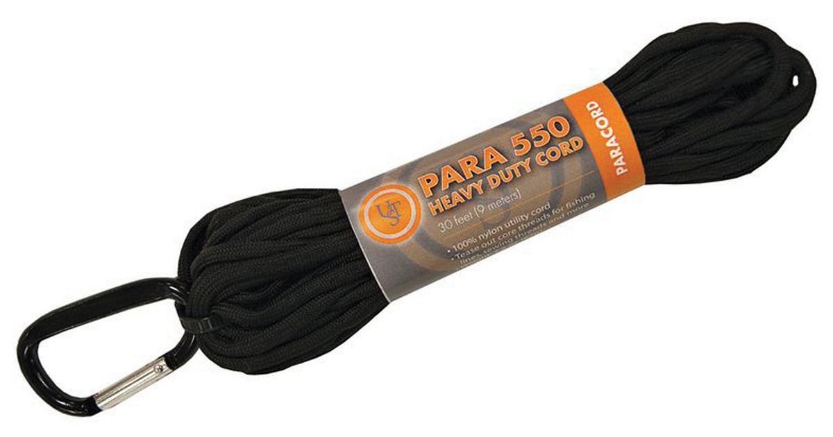UST Paracord 550 Utility Cord - 30 Feet - Black