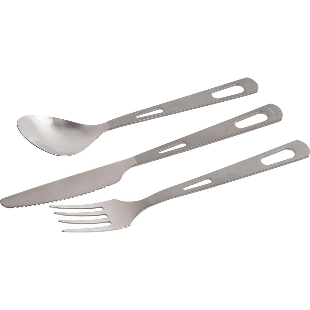Olicamp titanium fork, knife and spoon cutlery set