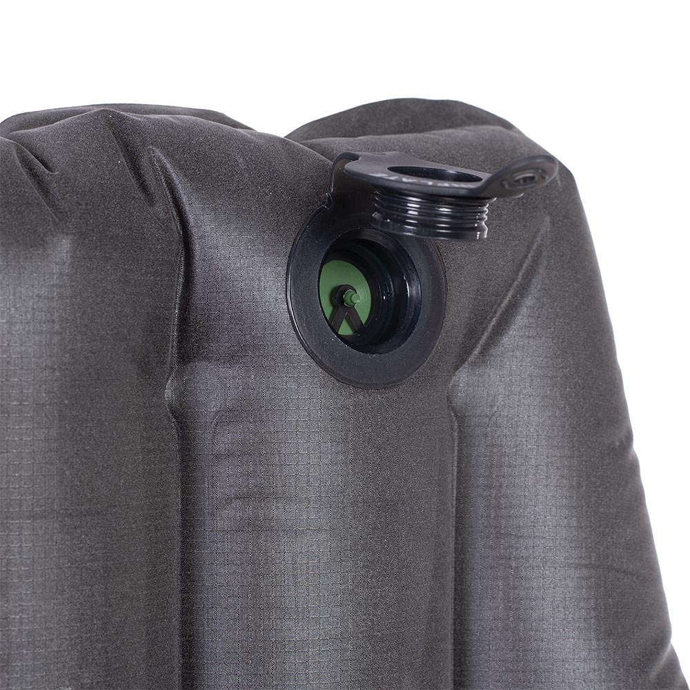 Close-up of the two-part valve on the Peregrine Aerie UL insulated air pad