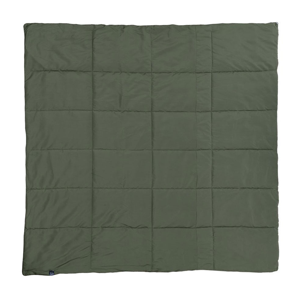 Peregrine Link-Up Double synthetic field quilt in Olive Green laid flat