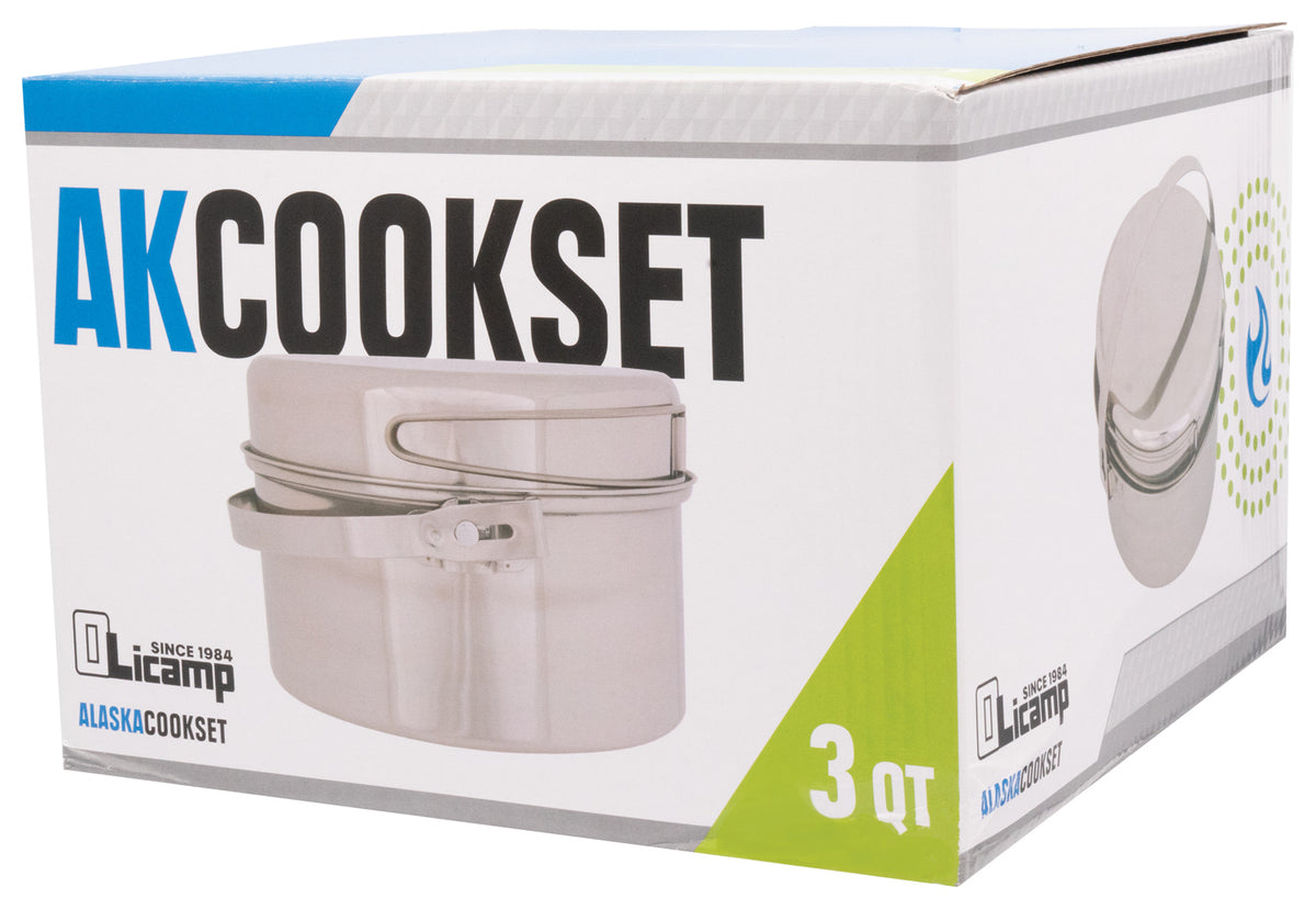 Olicamp AK 3-quart cookset in manufacturer packaging