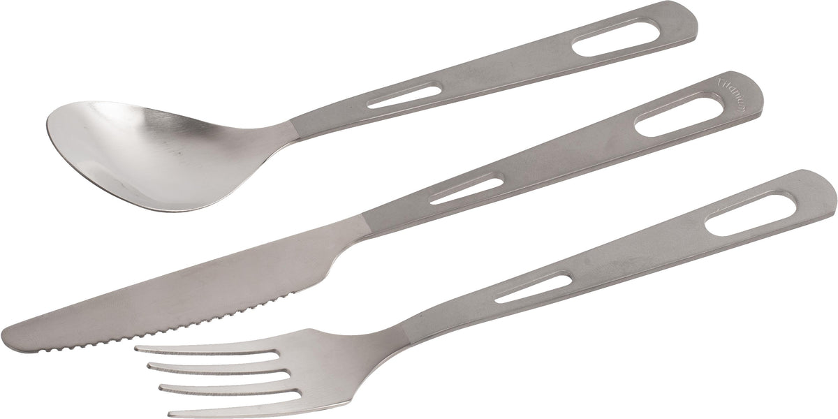 Olicamp titanium fork, knife and spoon cutlery set