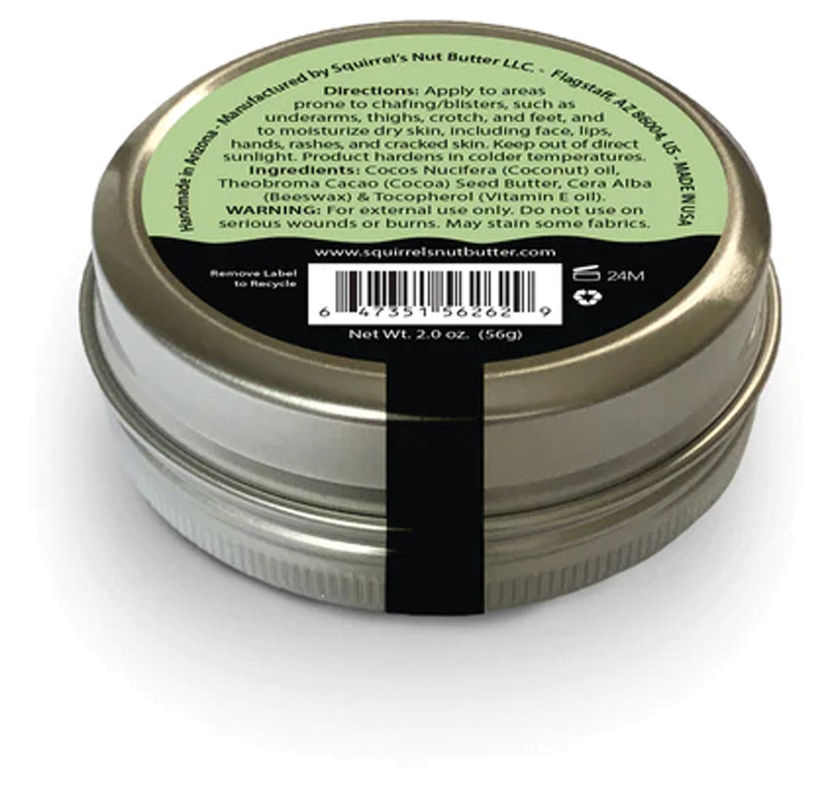Squirrel's Nut Butter Anti-Chafe Tin - 2 oz