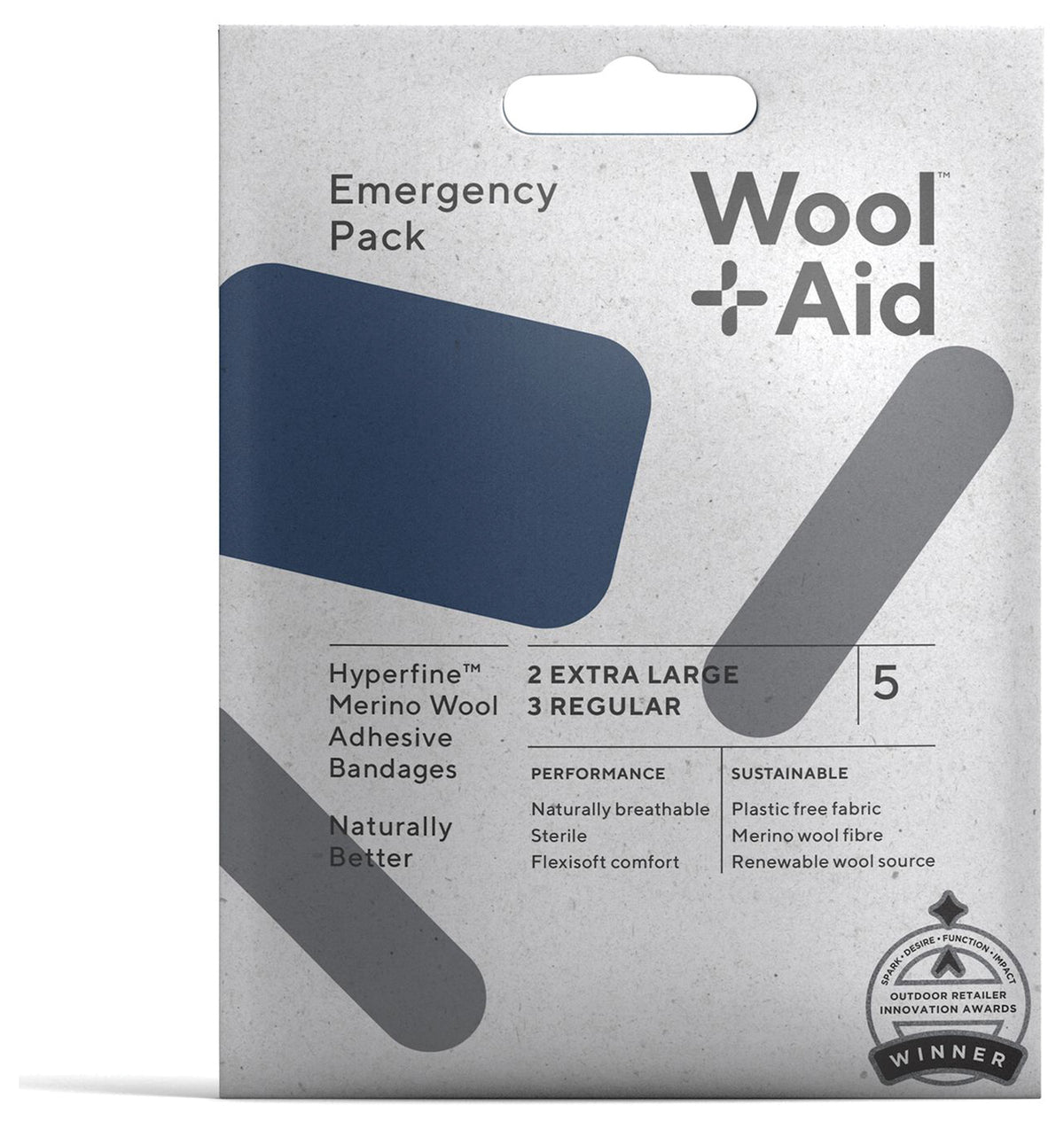 WoolAid merino wool emergency bandage pack