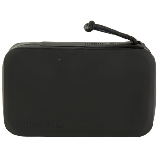 Black Magpul DAKA Utility Organizer, Standard, closed and viewed from the front