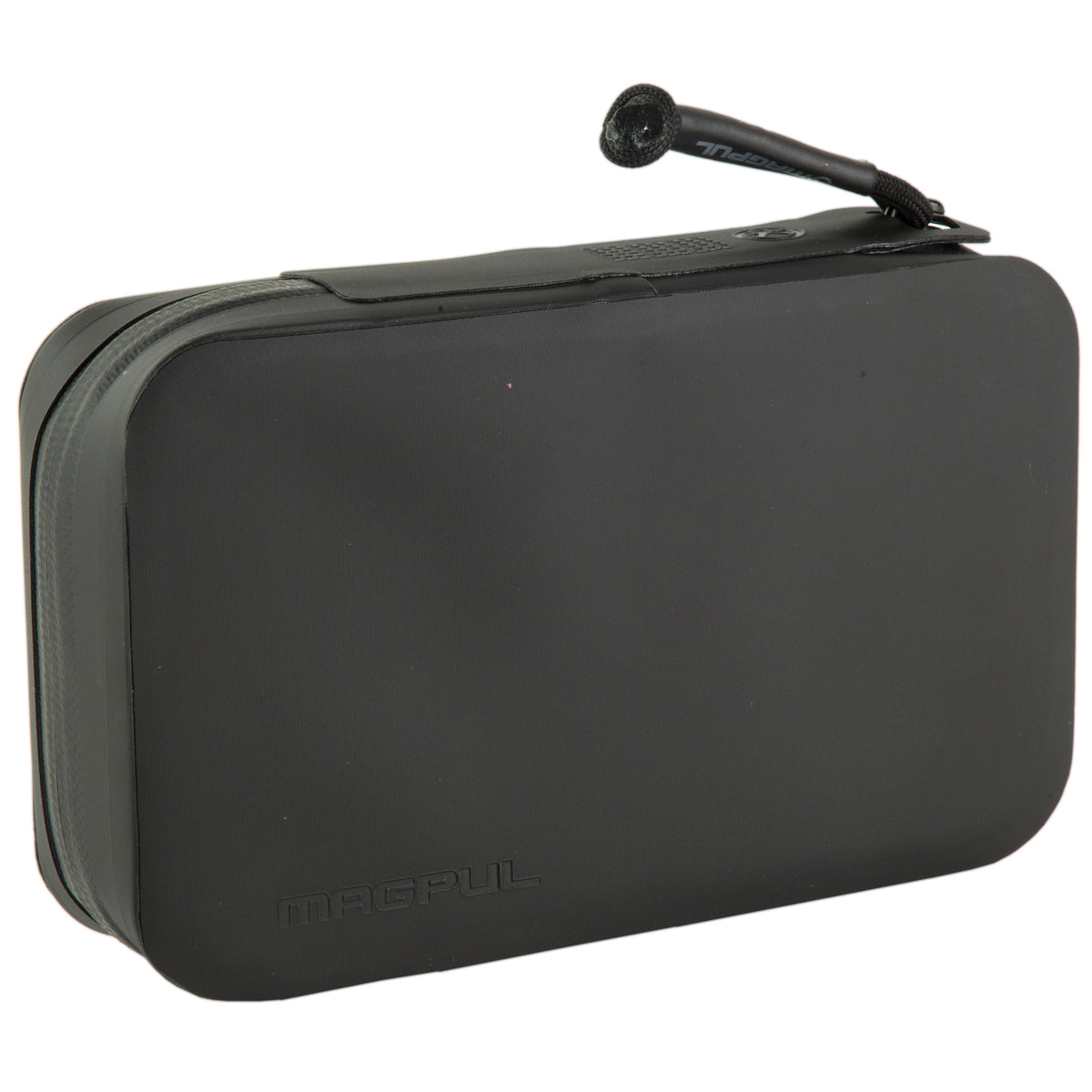 Black Magpul DAKA Utility Organizer, Standard, angled view with the zipper closed