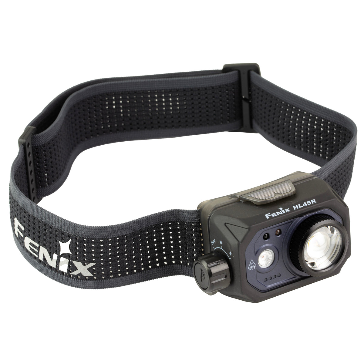 Fenix HL45R headlamp from the opposite angle, showing the side control