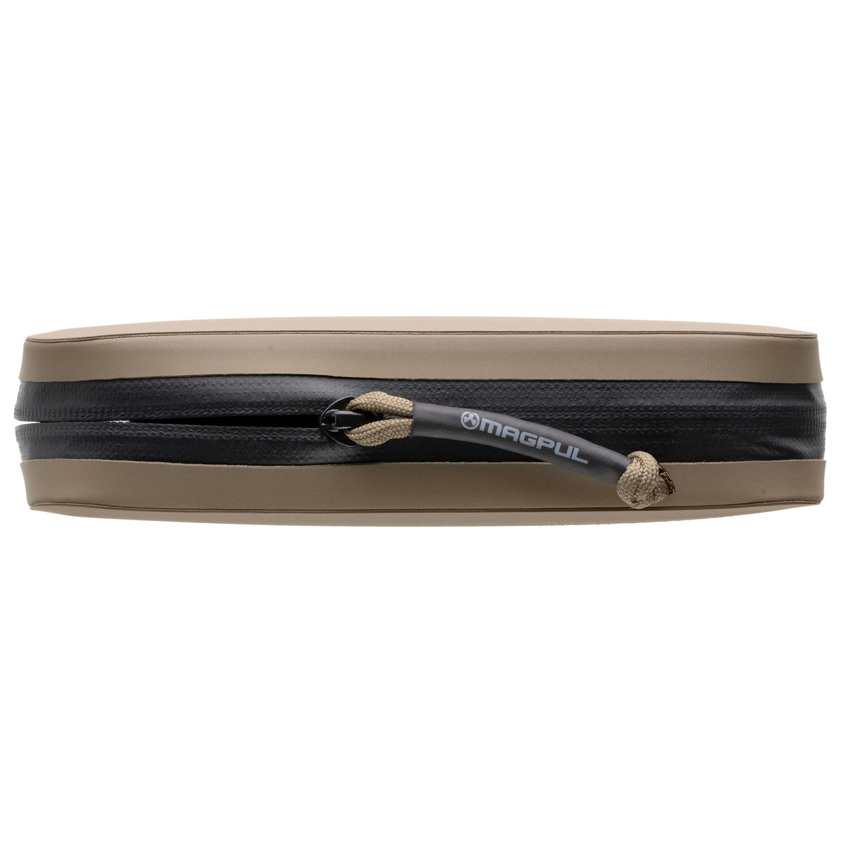 Flat Dark Earth Magpul DAKA Utility Organizer, Standard, side view showing the zipper pull
