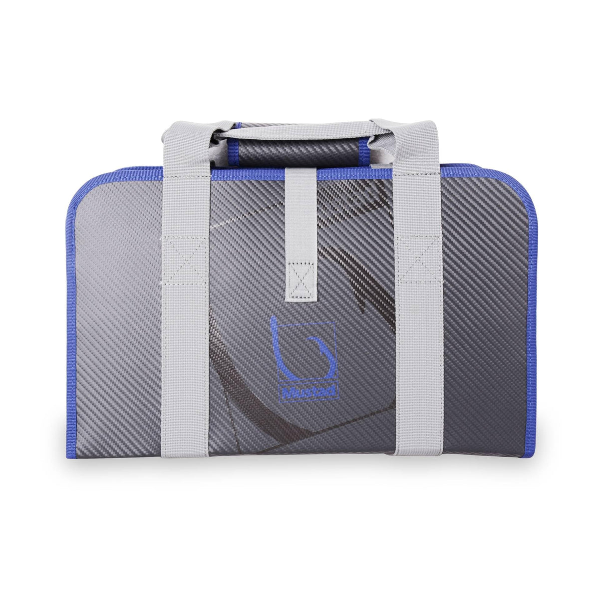 Rear mesh panel and carry straps of a Mustad jig bag