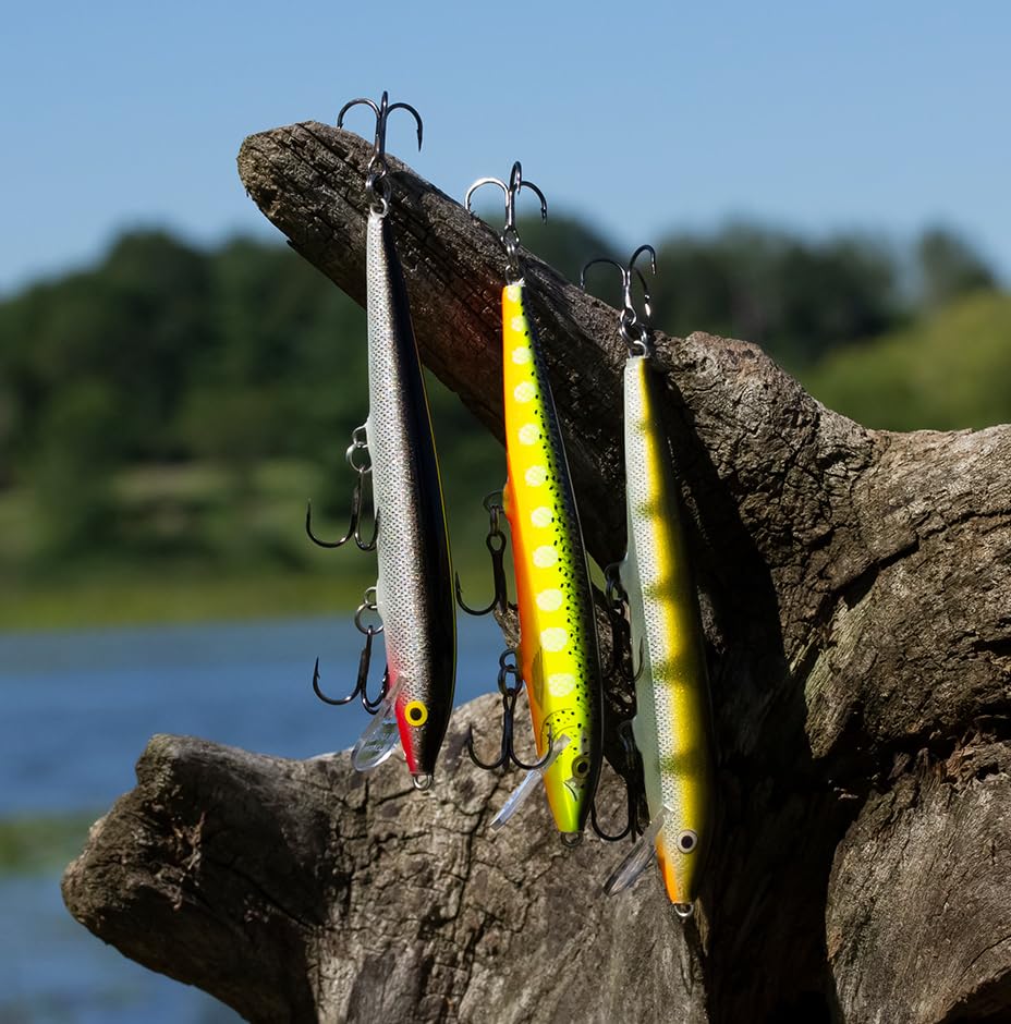 Rapala Original Floating lures displayed beside the water