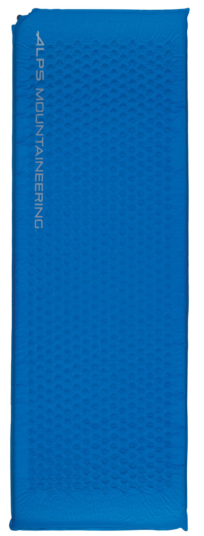 ALPS Mountaineering Flexcore Long pad in blue, shown for size reference